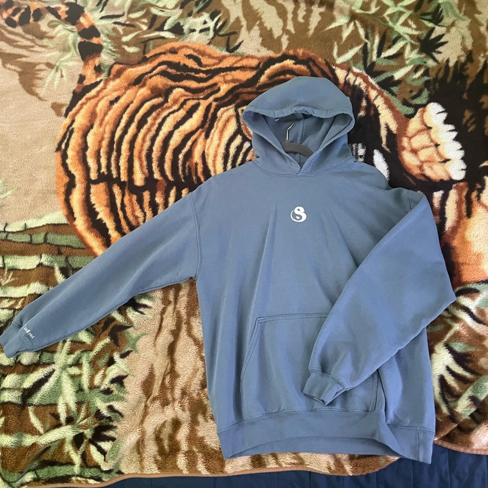 Classic Blue Hoodie with Logo